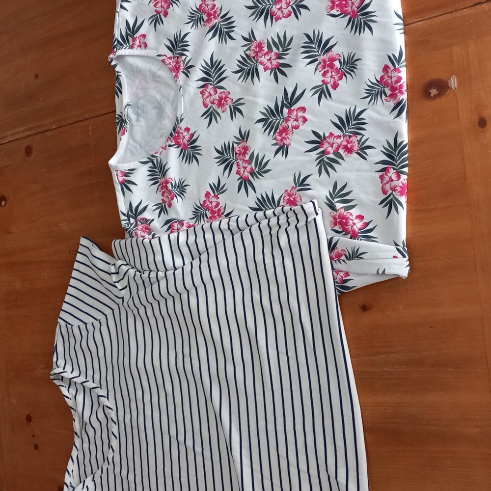 Womens Lands' End Shirt XL/P Dress Lot of 2